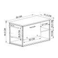 MUEBLE DE BAÑO SUSPENDIDO 80 CM S/BACHA - MIEL/NEGRO MUEBLE DE BAÑO SUSPENDIDO 80 CM S/BACHA - MIEL/NEGRO