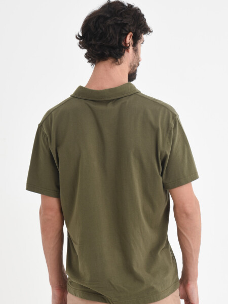 Camiseta manga corta polo Verde