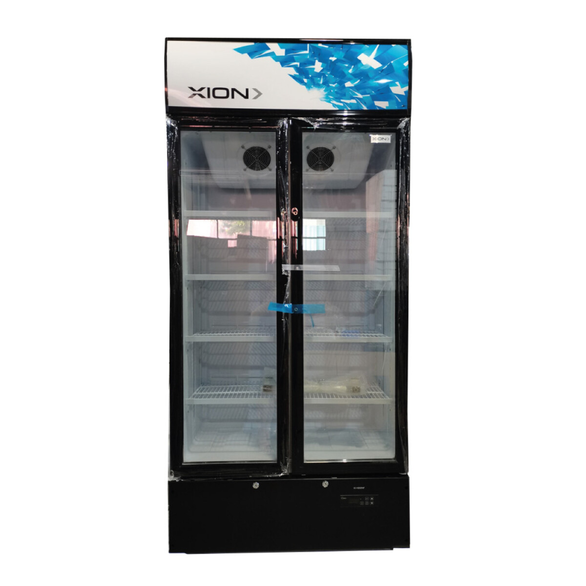 vitrina refrigerada 550Lt frío seco dos puertas 