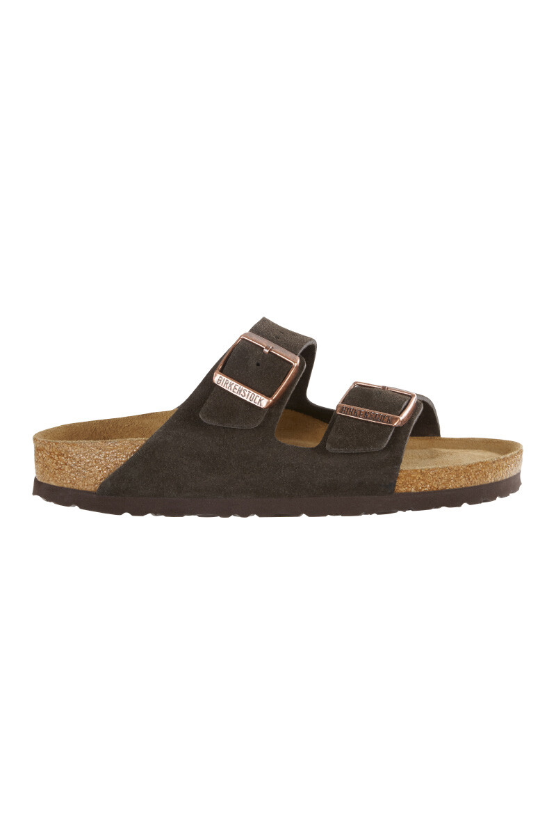 Sandalia Arizona Soft Footbed Suede Leather - Estrecho Mocca