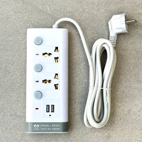 Alargue Universal (2 Tomas y 3 USB) Alargue Universal (2 Tomas y 3 USB)