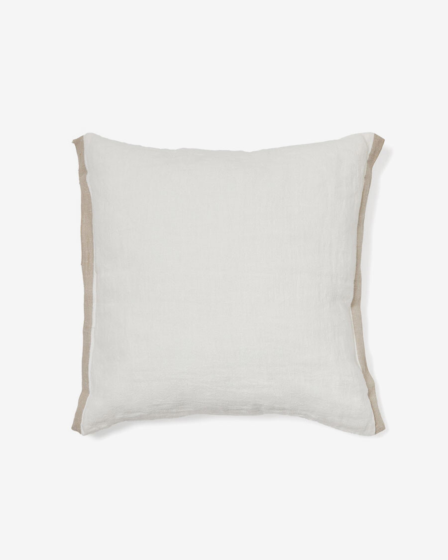 Almohadón Suerta 100% lino beige y beige 45 x 45 cm