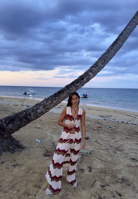 Pantalon Aries SS26 Zig Tinto