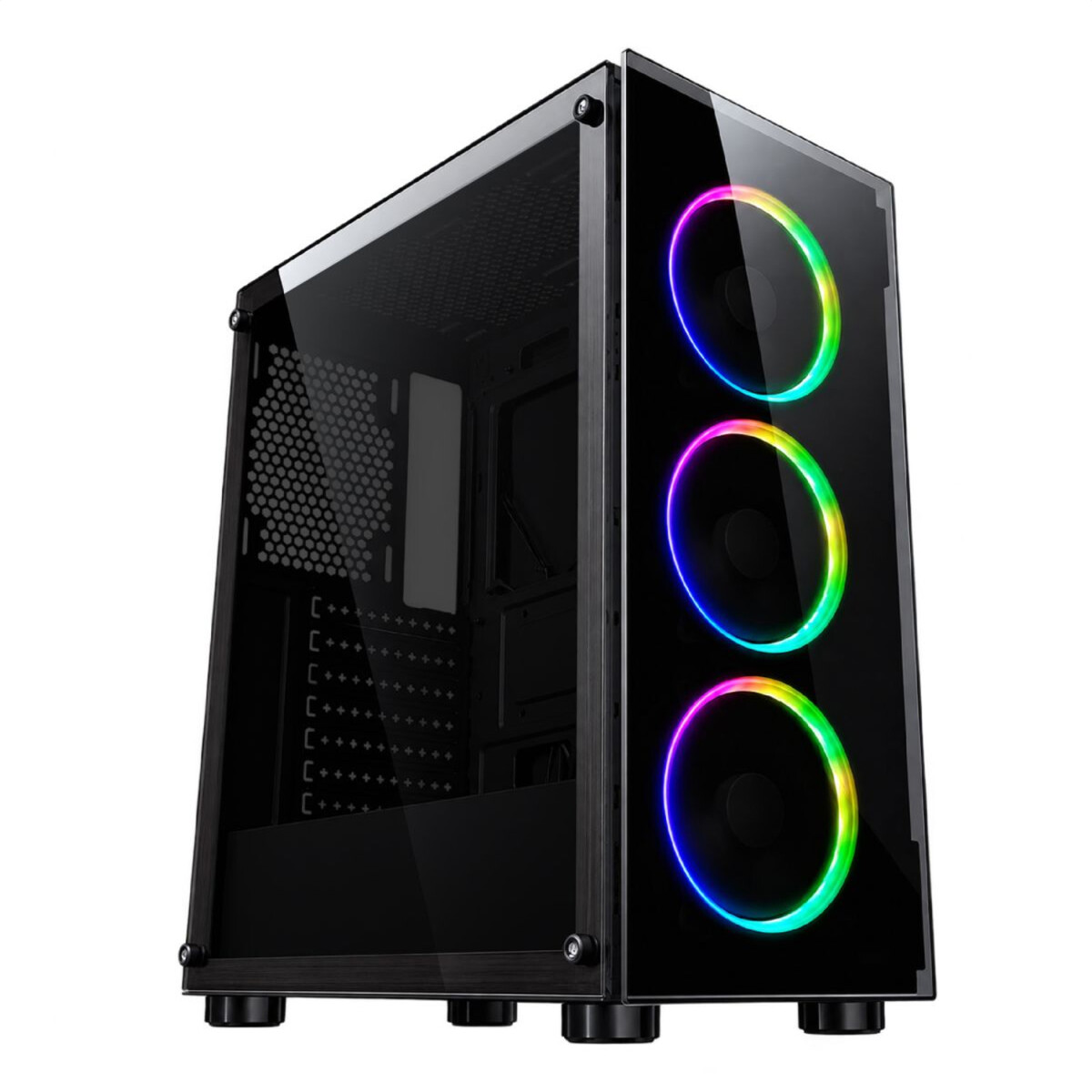 GABINETE GAMING PERSEO HERO 3 FANES ARGB 