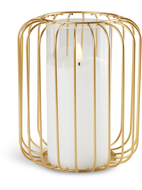 Portavelas KRESTER Ø15xA18cm dorado LED Portavelas KRESTER Ø15xA18cm dorado LED