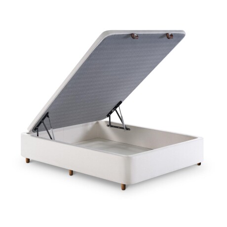 BOX BAÚL 2 PLAZAS MADERA NATURAL-BEIGE PREMIUM