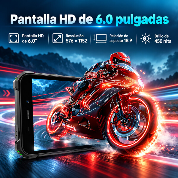 Celular De Trabajo Oukitel G5 16(4+12)gb 128gb Robusto 4g CEL OUKITEL G5 4/128GB NARANJA