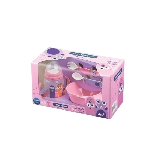 Kit infantil para niña modelo MONSTERKIDS, 4 unidades TR5176