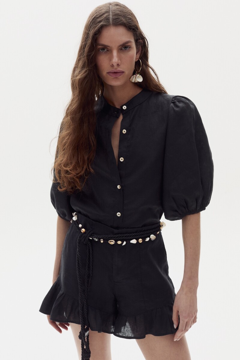 Short Lupe en Lino - Negro 