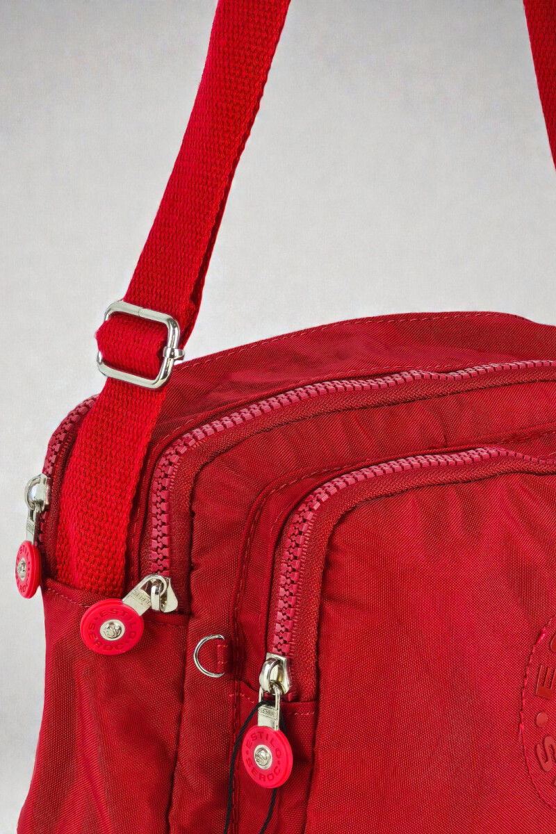 Morral con bolsillos Rojo