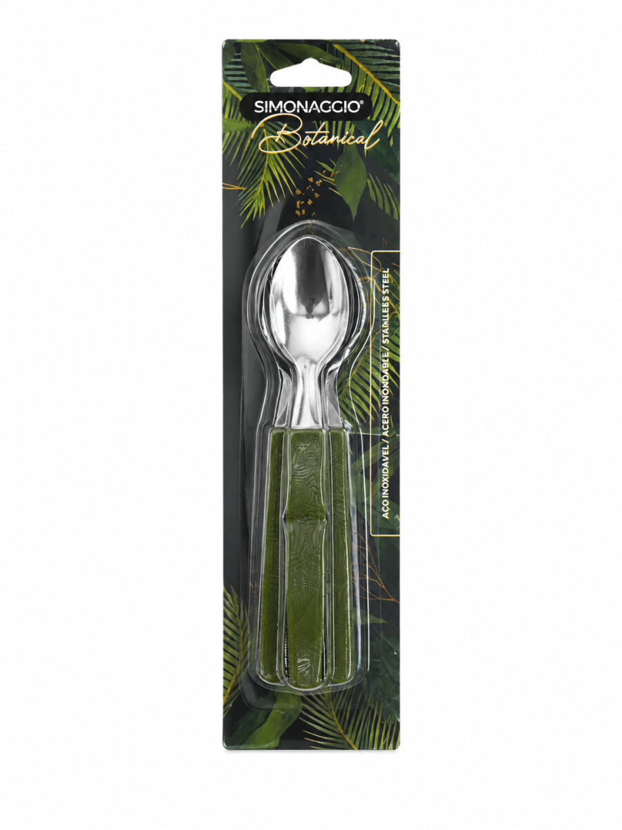 CUCHARA PARA TÉ 3 PCS - VERDE 