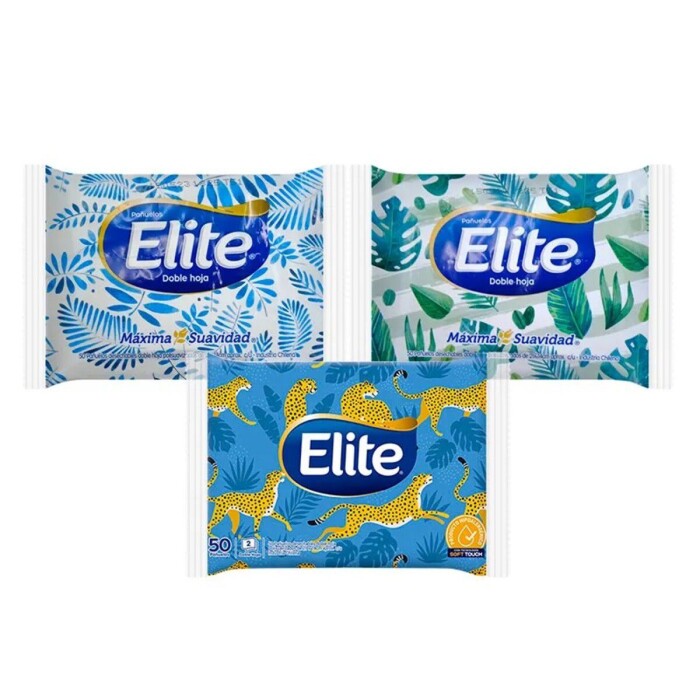 ELITE PAÑUELOS DOBLE HOJA PAQ. X 50 UNID única