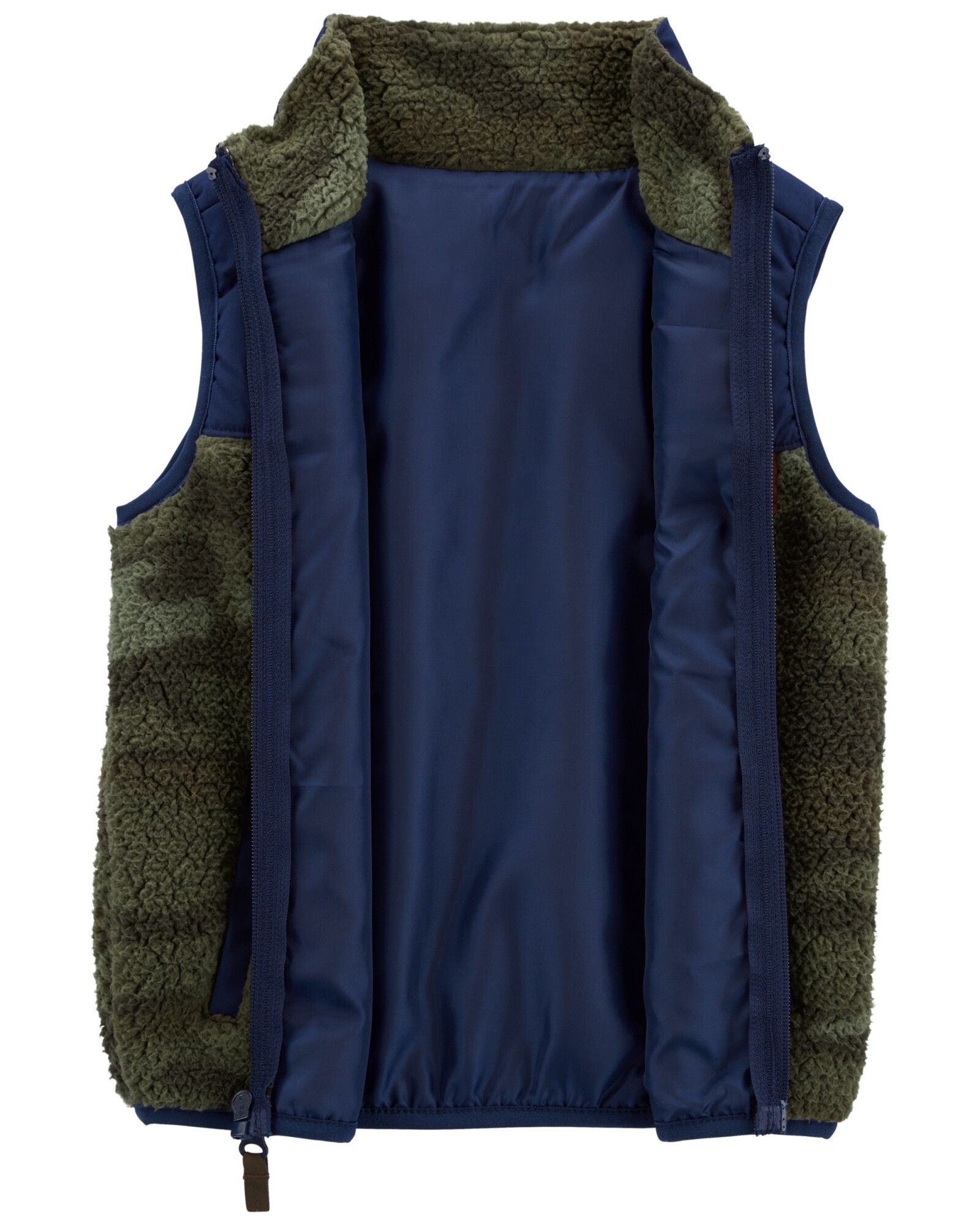 Chaleco de sherpa dise o camuflado. Talles 2 5T Carter s Uruguay