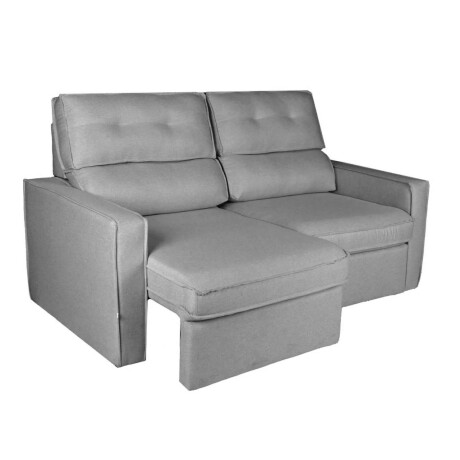 SOFA RETRACTIL 2 CUERPOS TELA GRIS AMBAR