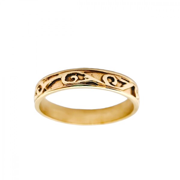 Anillo Labrado-Oro bajo-Sin Piedra-AN8202 sinpiedra