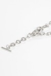 Collar cadena dije curvo plateado