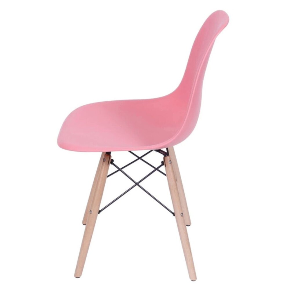 Silla Eames DKR - Base En Madera Rosa