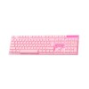 SETGAMER FANTECH TECLADO, MOUSE+PAD, AURICULARES Y SOPORTE Rosa