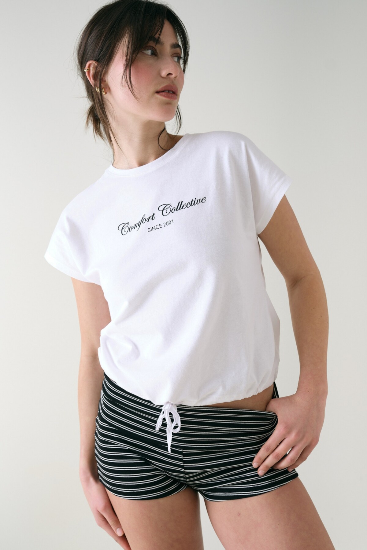 Remera Manga Dolman Algodón Blanco