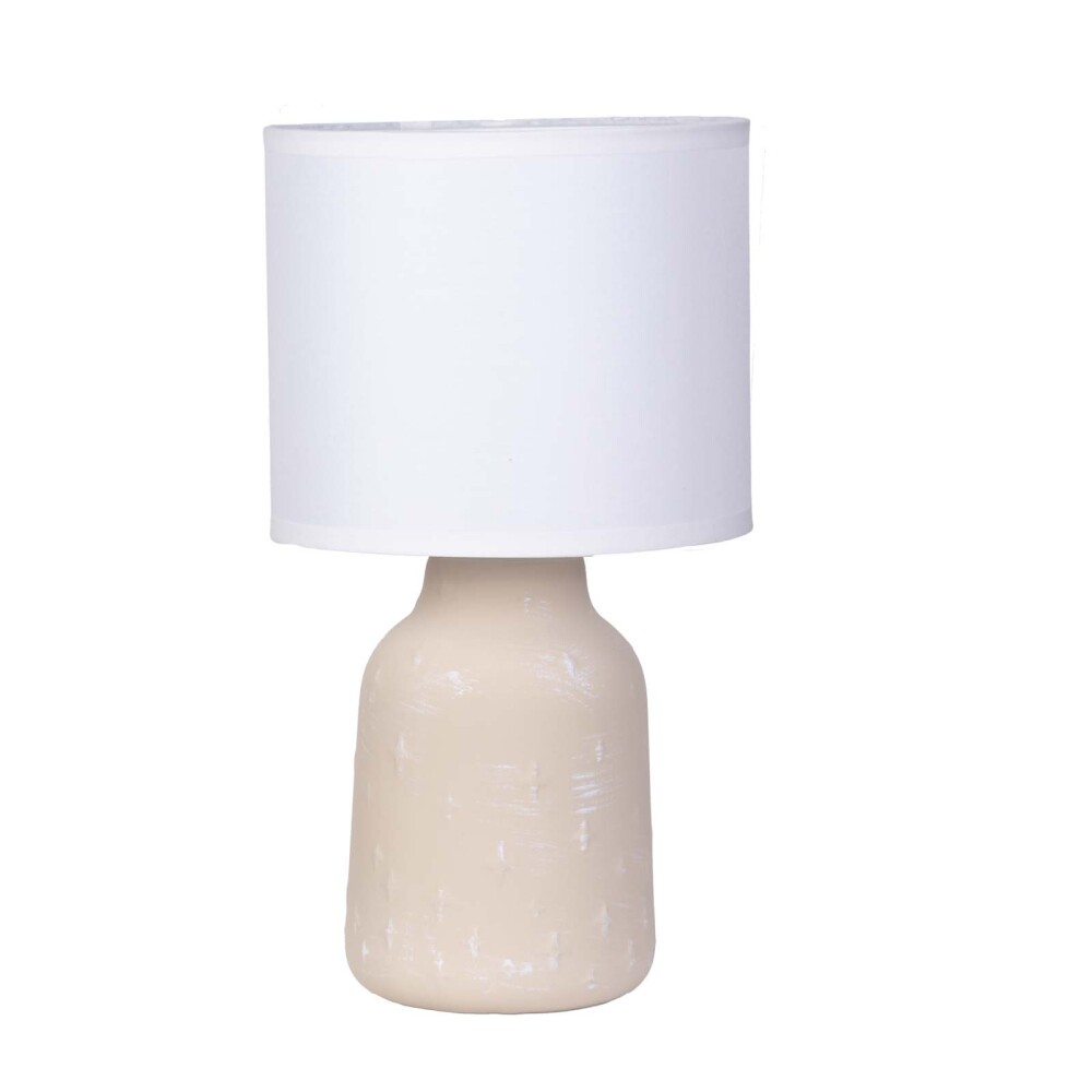 LÁMPARA DE MESA CERAMICA NATURAL-BEIGE AT21000