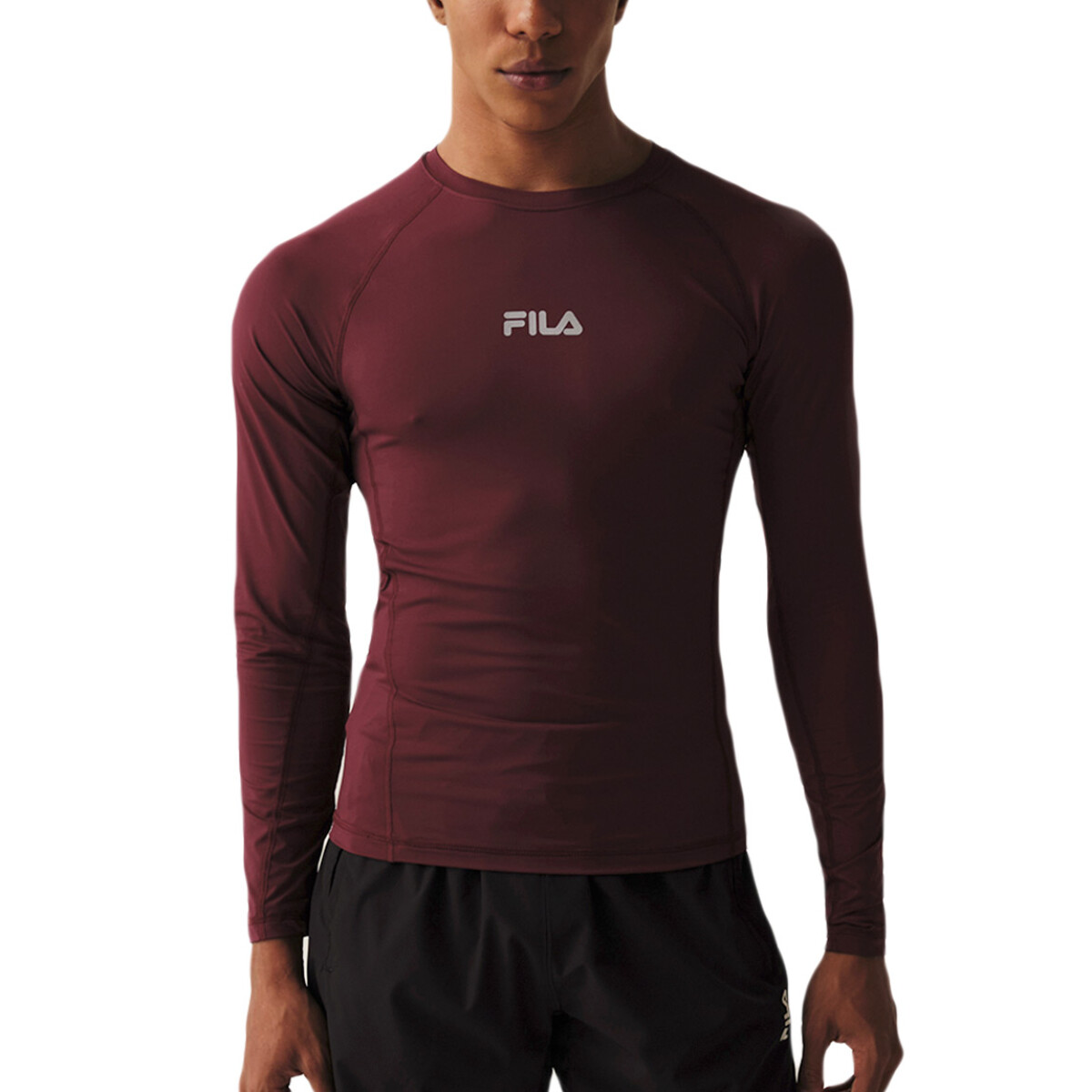Fila remera manga larga masculina performa eco - vino - Vino 