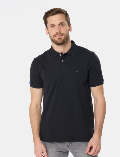 REMERA POLO LISA PIQUÉ Negro