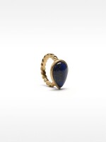 Anillo Con Piedra En Forma De Lágrima indigo