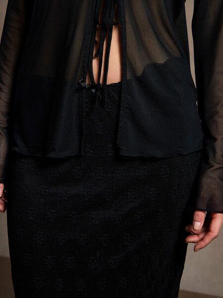 FALDA QUILL NEGRO