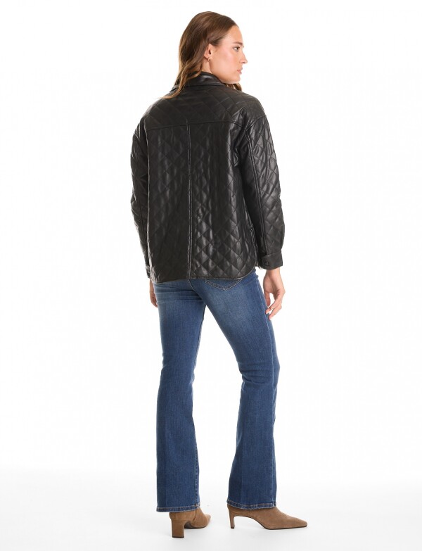Chaqueta Eco Cuero NEGRO