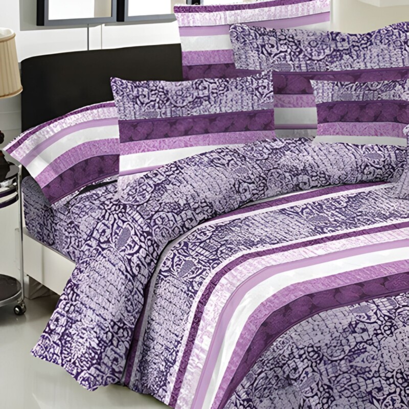 Acolchado Cotton Flor 2 plazas Queen 250x270cm Violeta