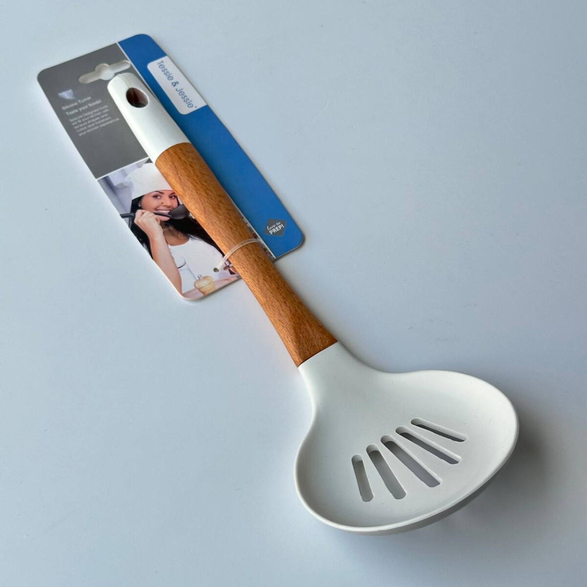 Cucharon Silicona Mango Bambu 32cm x 10cm 