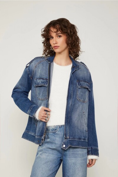 CHAQUETA JEAN Azul