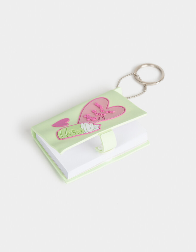 Llavero Llavero Y Charm Libreta "matcha Girly" - Verde Claro