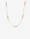 Collares Cortos Perlas Collar Corto Perlas Y Metal - Dorado