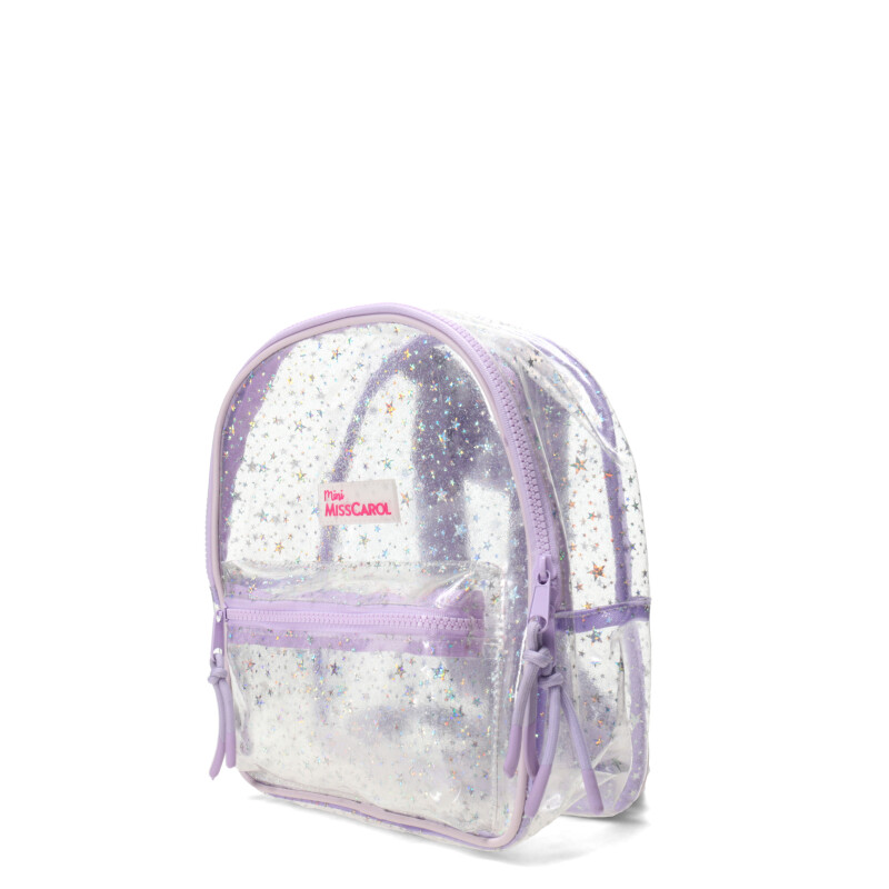 Mochila MINI Miss Carol Tuno De Pvc Y Brillos Lila