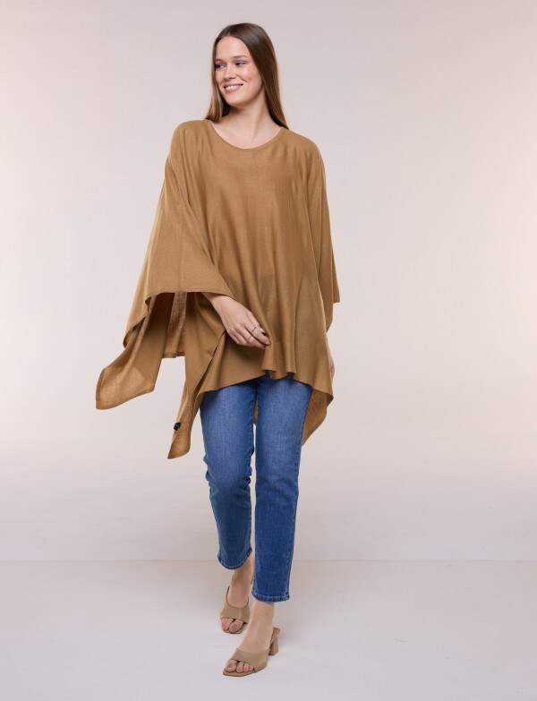 Poncho Solid TOSTADO