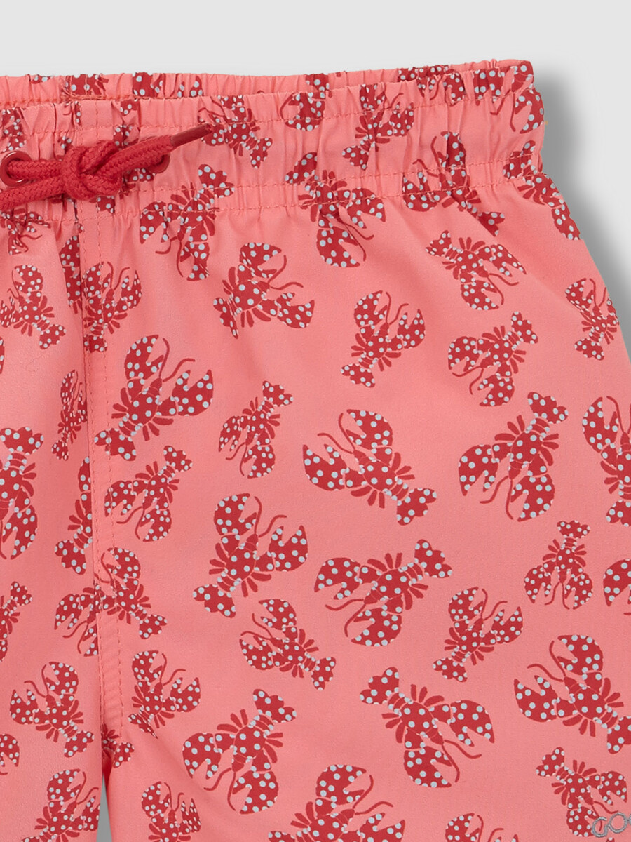 Bañador Estampado Langosta Rosa