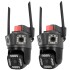 Cámara De Seguridad Wifi Doble Lente 360 Nocturna Kit X2 Un Color Negro