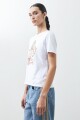Remera con estampa local blanco