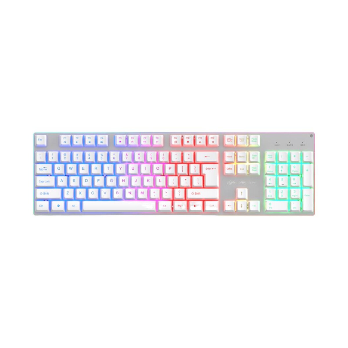Teclado con luces - blanco 