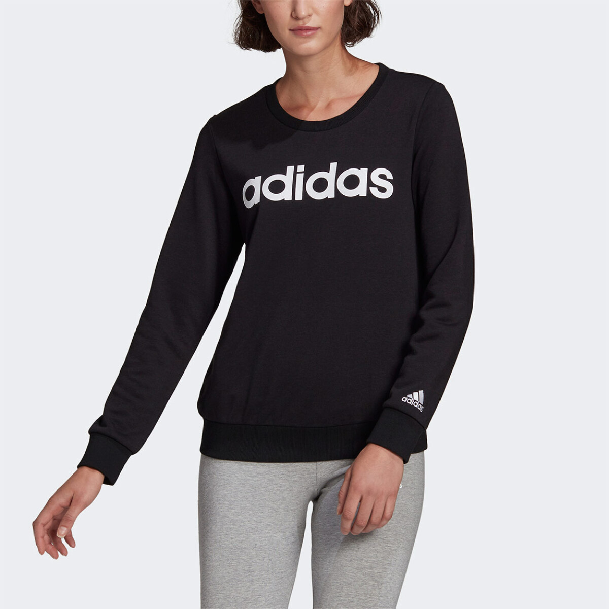 Buzo Mujer Adidas Lin Ft - Negro-blanco 