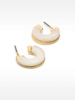 Aros Con Efecto Piedra blanco