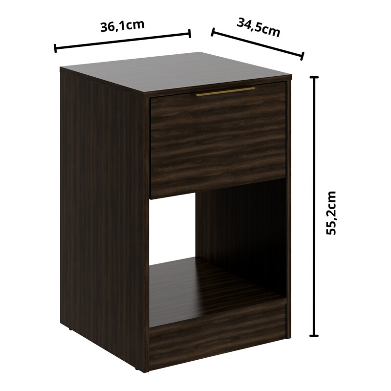 Mesa De Luz Moderna Dormitorio Para Cabecera Moderna Paris Marrón