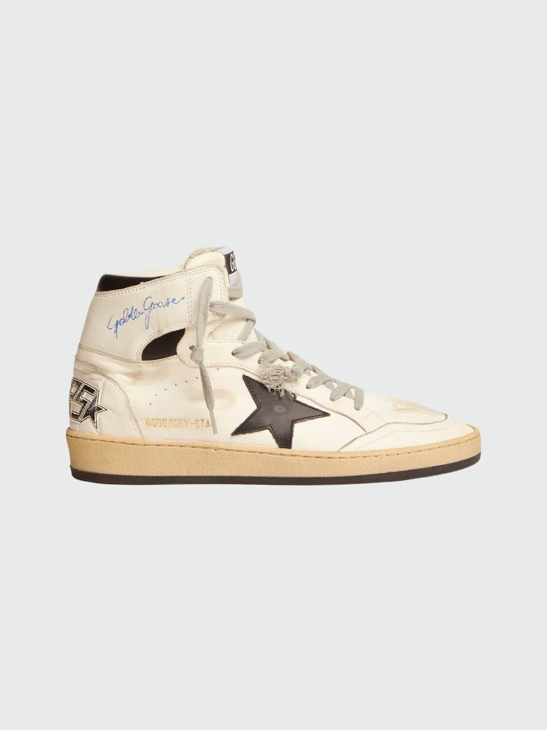 Golden Goose-Botines de cuero Sky Star Blanco