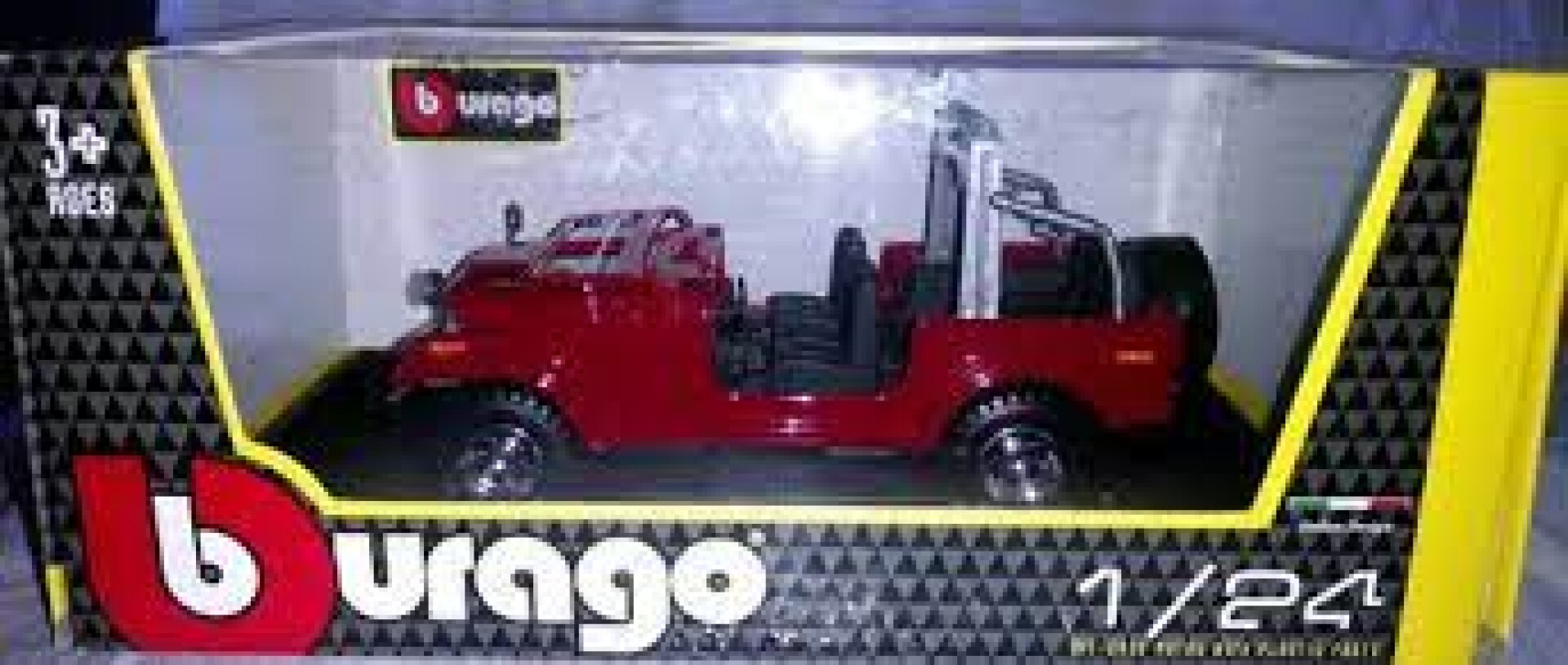 Jeep Wrangler Burago Escala 1:24 Rojo 