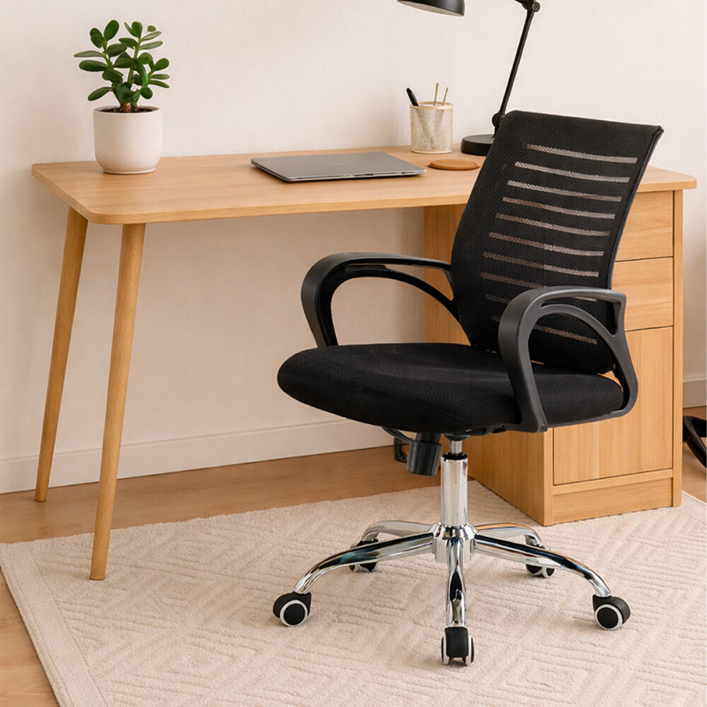 Escritorio Zen + Silla de oficina Lines Marrón