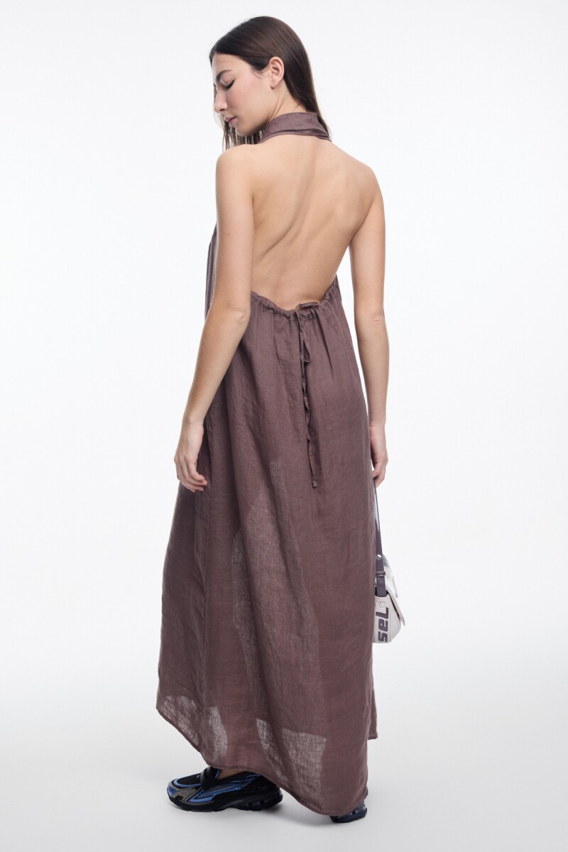 VESTIDO CAMISERO Marron
