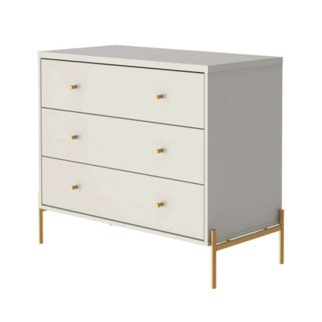Comoda Jasper 3 cajones White Gloss Gold