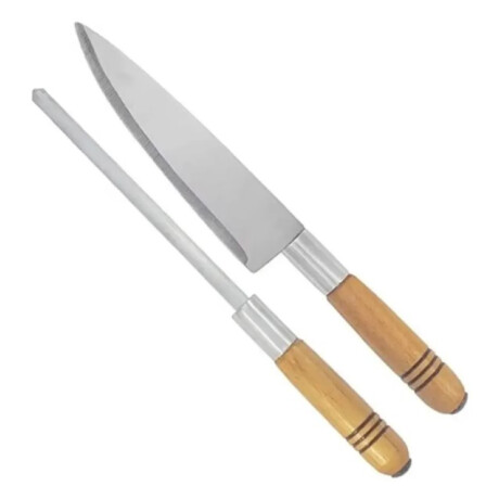 Juego de Barbacoa Madefer 2 Piezas Cuchillo y Afilador Acero Inoxidable Juego de Barbacoa Madefer 2 Piezas Cuchillo y Afilador Acero Inoxidable