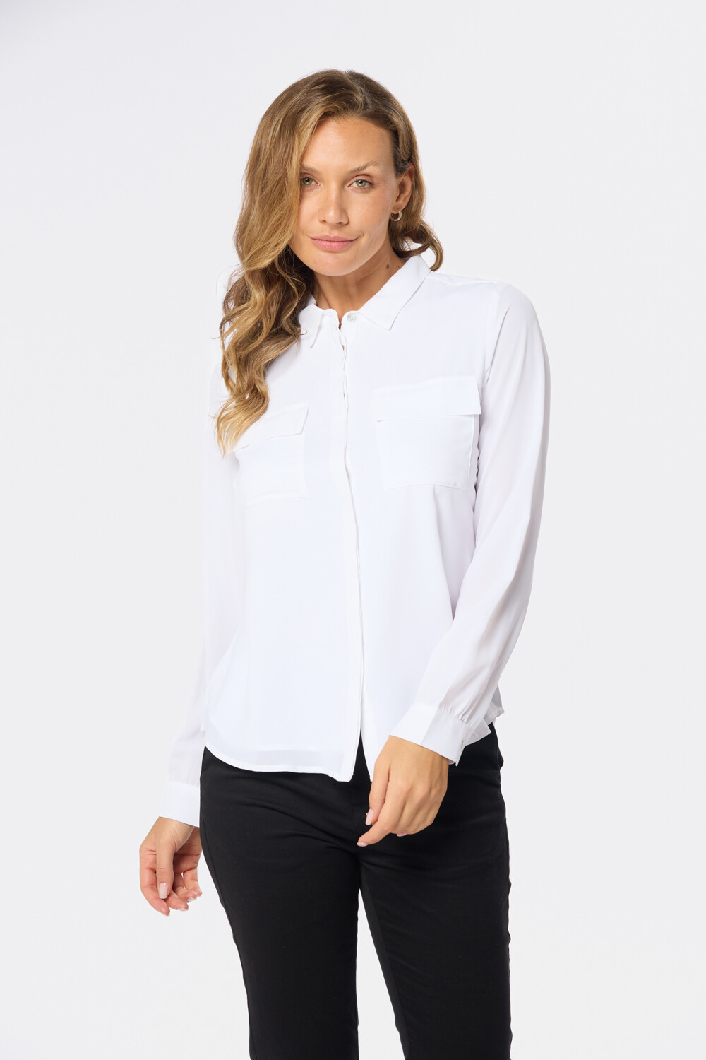 BLUSA MANGA LARGA Blanco